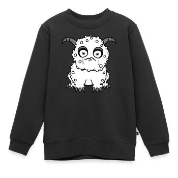 triste petit monstre mignon mignon malheureux - Sweat Premium enfant bio - noir - Devant - AI Model Kid Female (0cm)
