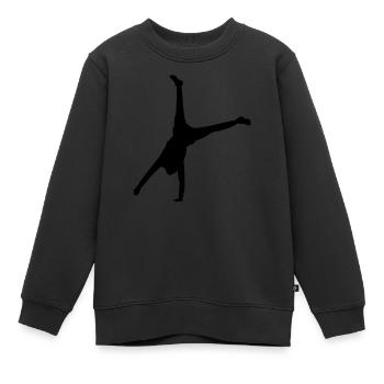 handstand move - Kinder Premium Organic Sweatshirt - Schwarz - Vorne - AI Model Kid Female (0cm)