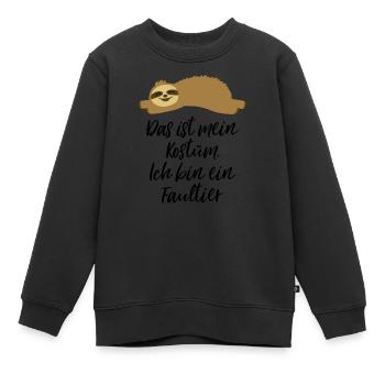 Faultier Kostüm - Kinder Premium Organic Sweatshirt - Schwarz - Vorne - AI Model Kid Female (0cm)