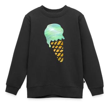 Eiscreme - Kinder Premium Organic Sweatshirt - Schwarz - Vorne - AI Model Kid Female (0cm)