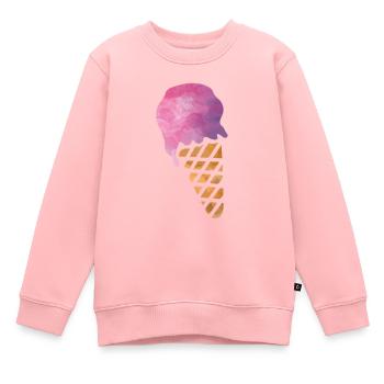 crème glacée - Sweat Premium enfant bio - rose - Devant - AI Model Kid Female (0cm)
