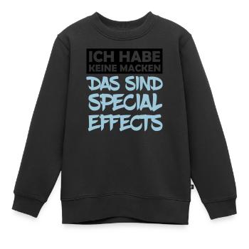keine_macken_special_effects_2 - Kinder Premium Organic Sweatshirt - Schwarz - Vorne - AI Model Kid Female (0cm)
