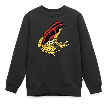 Grenouille d’alpinisme Grenouille venit poison PoisonDartFrog 7 - Sweat Premium enfant bio - noir - Devant - AI Model Kid Female (0cm)