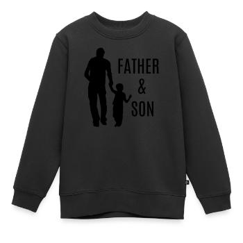 Bester Vater und Sohn Hand in hand Partnerlook - Kinder Premium Organic Sweatshirt - Schwarz - Vorne - AI Model Kid Female (0cm)