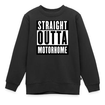 STRAIGHT OUTTA MOTORHOME - Sweat Premium enfant bio - noir - Devant - AI Model Kid Female (0cm)