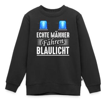 Police Real Men Gift BePo Policier - Sweat Premium enfant bio - noir - Devant - AI Model Kid Female (0cm)