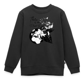 IL N'Y A PAS DE PLANÈTE B - Sweat Premium enfant bio - noir - Devant - AI Model Kid Female (0cm)
