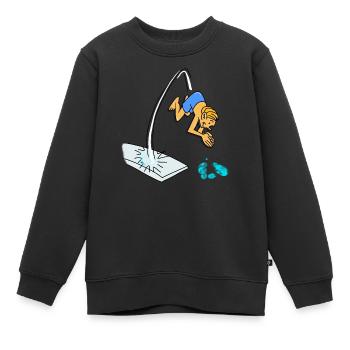 Plongée depuis le plongeoir, plongée. natation, natation - Sweat Premium enfant bio - noir - Devant - AI Model Kid Female (0cm)