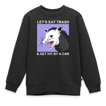 Opossum - Kinder Premium Organic Sweatshirt - Schwarz - Vorne - AI Model Kid Female (0cm)