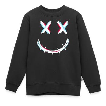Reißverschluss Mund - Kinder Premium Organic Sweatshirt - Schwarz - Vorne - AI Model Kid Female (0cm)