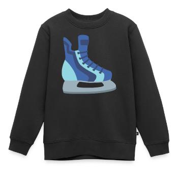 schlittschuh Eislaufen - Kinder Premium Organic Sweatshirt - Schwarz - Vorne - AI Model Kid Female (0cm)