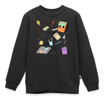ECOLE dessin - Sweat Premium enfant bio - noir - Devant - AI Model Kid Female (0cm)