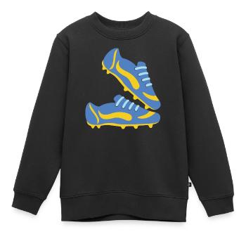 Fußball Schuhe - Kinder Premium Organic Sweatshirt - Schwarz - Vorne - AI Model Kid Female (0cm)