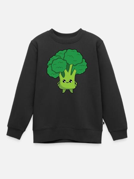 Brocoli - Sweat Premium enfant bio - noir