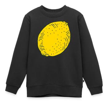 Citron - Sweat Premium enfant bio - noir - Devant - AI Model Kid Female (0cm)