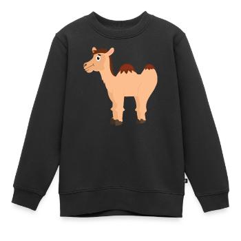 Kamel - Kinder Premium Organic Sweatshirt - Schwarz - Vorne - AI Model Kid Female (0cm)