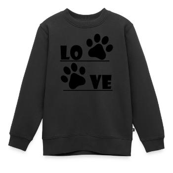 Chien chien - Sweat Premium enfant bio - noir - Devant - AI Model Kid Female (0cm)