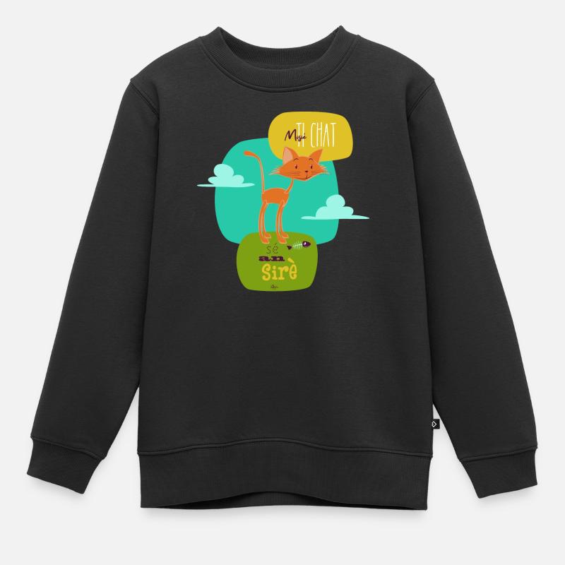 Misié Ti-Chat - Sweat Premium enfant bio - noir