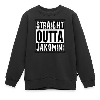 Straight outta Jakomini - Kinder Premium Organic Sweatshirt - Schwarz - Vorne - AI Model Kid Female (0cm)