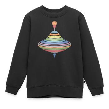 Retour au début - Sweat Premium enfant bio - noir - Devant - AI Model Kid Female (0cm)