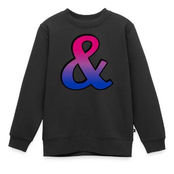 Sie und ich bi Flagge kaufmännisches und Symbol bisexuell - Kinder Premium Organic Sweatshirt - Schwarz - Vorne - AI Model Kid Female (0cm)