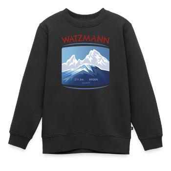 Watzmann Bayern Alpes Berchtesgaden - Sweat Premium enfant bio - noir - Devant - AI Model Kid Female (0cm)