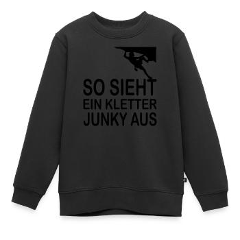 climbing - Kinder Premium Organic Sweatshirt - Schwarz - Vorne - AI Model Kid Female (0cm)