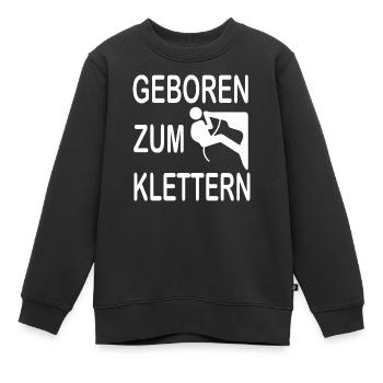 climbing - Kinder Premium Organic Sweatshirt - Schwarz - Vorne - AI Model Kid Female (0cm)