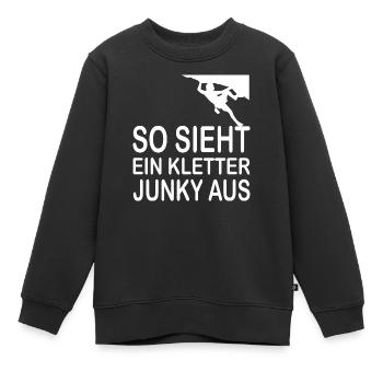 climbing - Kinder Premium Organic Sweatshirt - Schwarz - Vorne - AI Model Kid Female (0cm)