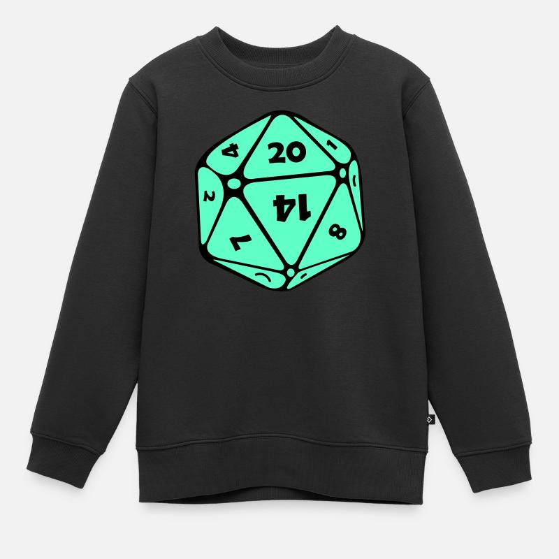 Würfel - Kinder Premium Organic Sweatshirt - Schwarz