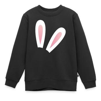 Rabbit ears - Kids Premium Organic Sweatshirt - black - Front - AI Model Kid Female (0cm)