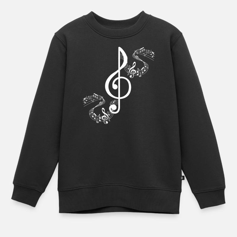 la clé sol - Sweat Premium enfant bio - noir