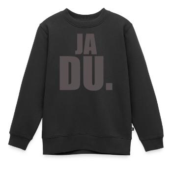 Ja - Kinder Premium Organic Sweatshirt - Schwarz - Vorne - AI Model Kid Female (0cm)