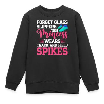 Forget Glass Slippers – Running Lover Runner Sport - Sweat Premium enfant bio - noir - Devant - AI Model Kid Female (0cm)