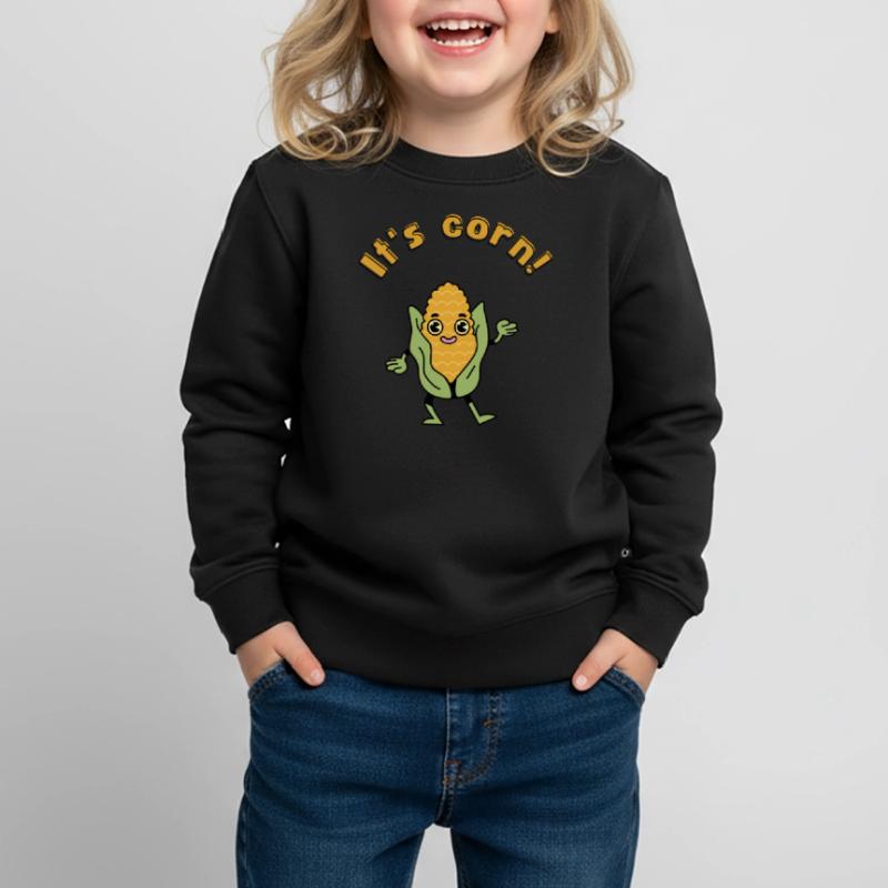 It's corn - a cornstatic design Kids Premium Organic Sweatshirt