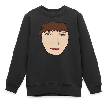 James ("PEOPLE"- Kollektion) - Kinder Premium Organic Sweatshirt - Schwarz - Vorne - AI Model Kid Female (0cm)