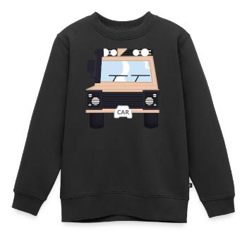 4x4 Buschauto - Kinder Premium Organic Sweatshirt - Schwarz - Vorne - AI Model Kid Female (0cm)