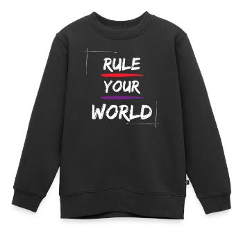 Gouvernez votre monde - Sweat Premium enfant bio - noir - Devant - AI Model Kid Female (0cm)