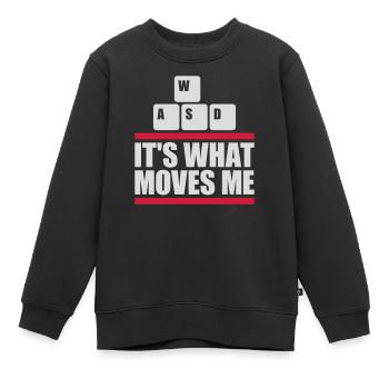 c’est ce qui m’émeut - Sweat Premium enfant bio - noir - Devant - AI Model Kid Female (0cm)