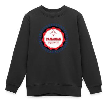 Canada, feuille d’érable. - Sweat Premium enfant bio - noir - Devant - AI Model Kid Female (0cm)