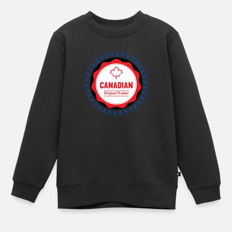 Canada, maple leaf. - Kids Premium Organic Sweatshirt - black