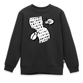 code bugs software - Sweat Premium enfant bio - noir - Devant - AI Model Kid Female (0cm)