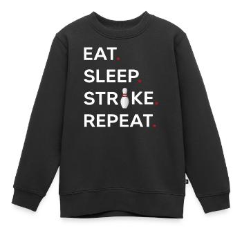 bowling strike bowlingkugel x bowling-life - Kinder Premium Organic Sweatshirt - Schwarz - Vorne - AI Model Kid Female (0cm)