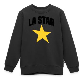 La STAR - Sweat Premium enfant bio - noir - Devant - AI Model Kid Female (0cm)