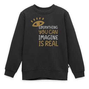 Tout est réel - Sweat Premium enfant bio - noir - Devant - AI Model Kid Female (0cm)