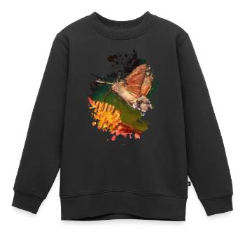 Schmetterling - Kinder Premium Organic Sweatshirt - Schwarz - Vorne - AI Model Kid Female (0cm)