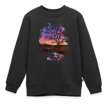 Sonnenuntergang - Kinder Premium Organic Sweatshirt - Schwarz - Vorne - AI Model Kid Female (0cm)