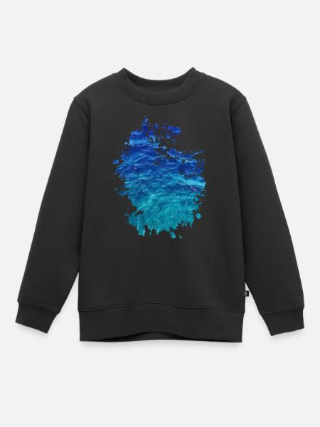Wasser - Kinder Premium Organic Sweatshirt - Schwarz