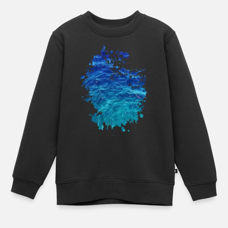 Wasser - Kinder Premium Organic Sweatshirt - Schwarz