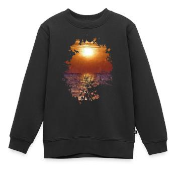 Sonnenuntergang - Kinder Premium Organic Sweatshirt - Schwarz - Vorne - AI Model Kid Female (0cm)